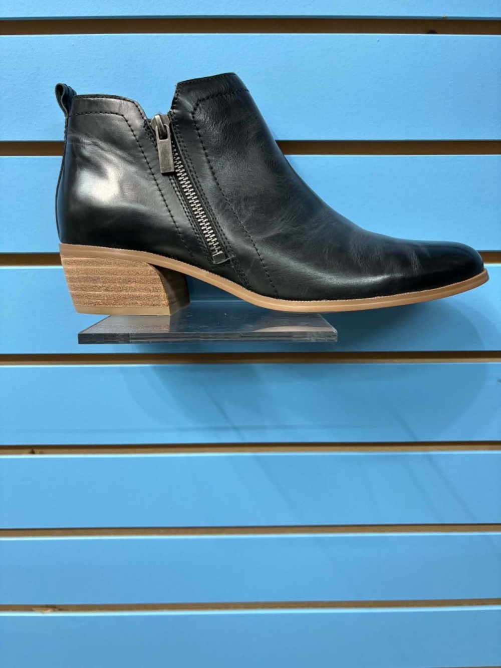 Women's Black Leather Django And Juliet Boots, Size 40EU